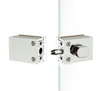 Glass Door Latch, Zinc Alloy Security Lock, Self-Adhesive Door Lock