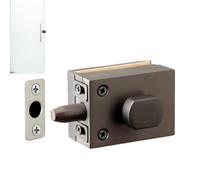 Glass Door Latch, Zinc Alloy Security Lock, Self-Adhesive Door Lock