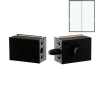 Glass Door Latch, Zinc Alloy Security Lock, Self-Adhesive Door Lock