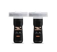 Glass Emulsion Car Cleaner, Glass Guard, Qifor Glasses Oil Film Remover For Car Window, Removes Oil Film & Smudges, Roll-On Glasses Compound With Cleaning Board, Improve Windshield Clarity (2)