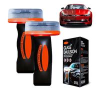 Glass Emulsion Car, Glass Emulsion Cleaner, Powerful Oil Film Remover for Car Glasss Cleaning, Window and Windshield Cleaning Tool with Board for Cars and Home Use (2)