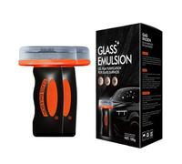 Glass Emulsion Cleaner for Car, 100ml Handheld Glass Oil-Film Remover, Includes Cleaning Board, Removes Smudges, Grime & Haze, Improves Windshield Clarity (2PCS)