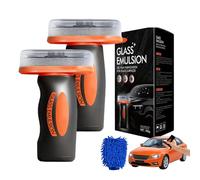 Glass Emulsion Cleaner, Glass Emulsion Shower, Glasses Oil Film Remover, Automotive Oil Film Cleaners, Glasscleaner Car Windows Mirrors, Improve Clarity and Visibility (2Pcs)