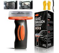 Glass Emulsion, Hand-Held Glass Emulsion Cleaner, Glasses Oil Film Cleaner, Car Glasses Oil Film Remover, Oils Films Cleaning Brush for Windscreen, Portable, Easy to Use (1pc)