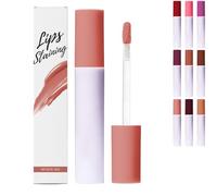 Glass Glow Nourishing Lip Tint, Hydrating Tinted Liquid Lipstick with Sheer Wash of Color, Non-Sticky & Long Wearing Lip Oil for Nourishing Repairing Lightening Lip Lines (Skin)