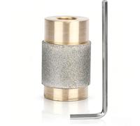 Glass Grinder Bits, Stained Grinder Bit Head Tools 4 Sizes for Glass Tools Abrasive Tool for Inland for Grinding Supplies (MCB34)
