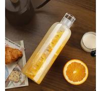 Glass Ins Bouteille d'eau créative en verre de style japonais avec échelle de temps