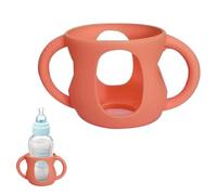 Glass Kids Bottle Sleeve - Feeding Bottle Holder With Handles, Anti-Breakage, Anti-Drop And Shockproof Silicone Sleeve | Durable Cover For Glass Bottles, Dishwasher Safe, Portable