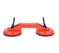 Glass Lifter Suction Cup | 60kg Strong Suction for Glass/Tiles/Panels | Red Double Head Extractor with Locking Handle | 11.5cm Cup Diameter