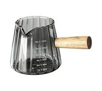 Glass Measuring Cup 180ml with Wooden Handle(gray)