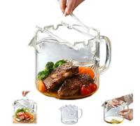 Glass Microwave Bacon Cooker,Multifunctional Heat-Resistant Glass Bacon Grill,Non-Stick Oil Borosilicate Glasses Grills Pot for Home Cooking,Picnics,and Barbecues