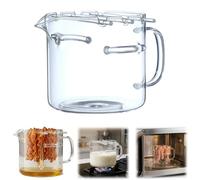 Glass Microwave Bacon Cooker,Non-Stick Glass Bacon Cooker for Microwave Oven,Multifunctional Heat-Resistant Borosilicate Glasss Cooking Pot with Grease Draining Rack for Picnics & Barbecues (1)