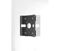 GLASS MOUNT BRACKET WITH SECURITY SLOT BLACK