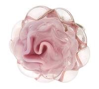 Glass Of Venice Bague en Verre de Murano avec Fleur de Rose 2,5 cm - Bague de Taille réglable en Rose Rose. Verre soufflé - Bagues en Verre de Murano pour Femme fabriquées à la Main en Italie