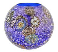 Glass Of Venice Bougeoir Votive Millefiori en Verre de Murano - Bleu