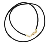 Glass Of Venice Collier de Cordon de Soie en Satin Noir pour Pendentif avec Fermoir en Or ou en Argent - Cordon de Soie pour Bijoux