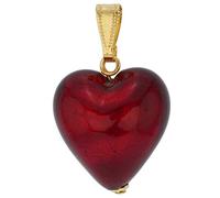 Glass Of Venice Collier Pendentif Coeur Rouge Soufflé Verre De Venise Verre De Murano pour Femme - Fait Main en Italie
