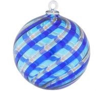 Glass Of Venice Décoration de Noël en verre de Murano - Boule de Noël en verre soufflé à la main - Bleu turquoise - Boule de Noël de 7,6 cm - Fabriquée à la main à Venise en Italie