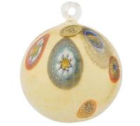 Glass Of Venice Décoration de Noël Millefiori en verre de Murano - Or blanc