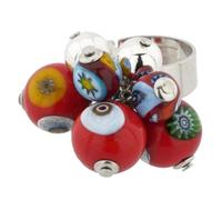 Glass Of Venice Sorgente Millefiori Murano en Verre - Rouge
