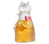 Glass Pitcher With Lid Cute Cat 1800ml Beverage Serving Jug
