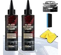 Glass Polishing Liquid Auto Glass Scratch Care Polishing Fluid,Glass Polish,AutoPolishing Compound Windshield Cleaner (2PCS)