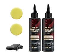 Glass Polishing Liquid,Car Glass Oil Film Remover,Car Compound Windshield Oil Film Remover for Anti-Fog Hydrophobic Coating Spray,Removes Swirls,Scratches,Wiper Marks (2PCS)