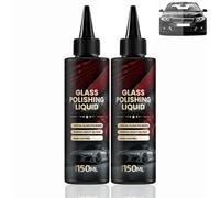 Glass Polishing Liquid,Liquide De Polissage Pour Vitres De Voiture,Nettoyant Polonais Pour Vitres Brillantes,Détails Automobiles Pour Une Conduite Sûre,Windshield Cleaner Oil Film Remover (2PC)