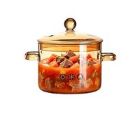 Glass Pots For Cooking - 1.5L Borosilicate Heat-Resistant Clear Pan With Lid, & Microwave Safe Cooking Pot, Transparent Visual Saucepan For Milk, Pasta & Soup | High-Silica Hygiene