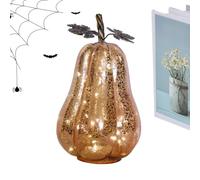 Glass Pumpkins with Lights Fall Halloween Lamp, Glass lighted pumpkins