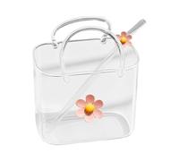 Glass Purse 770ml with Straw - Shaped Clear Cup Glass Purse Vase