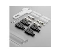 Glass Slide Accessories Set, Glass Sliding Door Triple-Link Aluminum Track, for Sliding Doors/cabinets/Shower Rooms(Black Plastic)