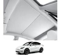 Glass Sun Shade Compatible With Tesla Model Y,Car Sun Shade With Storage Bag,Built-In Snap-On + Foldable,Seamless Fit