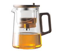 Glass Teapot With Infuser, Press Control Water Separation Kettle For Loose | Press Control Infuser Separates Tea Leaves From Water For Convenient Steeping And Serving With Removable Filter Design