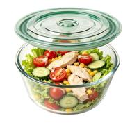 Glass Trifle Bowl With Lid - Clear Salad Dessert Fruit Serving Dish