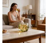 Glass Water Cups - 300ml Heat-Resistant Dried Flower | Vintage Drinking Glasses | Glass Drinking Cups Coffee Mug | For Home Living Room Kitchen Apartment Office Dorm Tea Milk Juice Drink Birthday Par