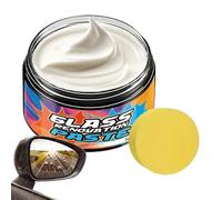 Glass Wax - 50g Fine Scratch Remover Paste, Windshield Polishing Car Glass Restoration Tool, Removes Water Spots and Minor Scratches, Restores Clarity and Shine for Cars Trucks RVs Garage Use