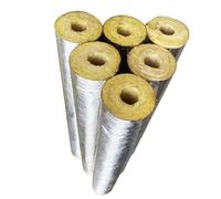Glass Wool Insulation Pipe Shell, Aluminum Foil Self-Adhesive ×1, Fire Resistant High Temperature Steam Material(ID43MM/THK30MM)