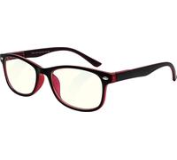 GLASSA Blue Light Blocking Brille PCG 030, 0,50 dio, schwarz-rot