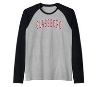 Glassboro New Jersey Souvenir College Style Texte Rouge Manche Raglan