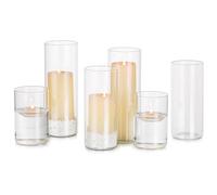 Glasseam Pillar Candle Holder Set 6, Portacandele Galleggianti per Tealigh Votive Candles, Portacandele Di Vetro Hurricane per Il Centro Di Nozze, Vasi Di Fiori per La Decorazione Della Tavola