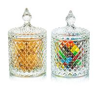 Glasseam Pots De Bonbons Avec Couvercles Conteneurs De Bonbons Bocal Transparent En Verre Pour Buffet De Bonbons Plats De Buffet De Bonbons Décoratifs Pour La Farine De Pothicaire