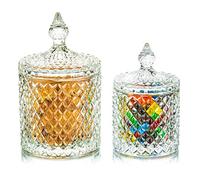 Glasseam Pots De Bonbons Avec Couvercles Conteneurs De Bonbons Bocal Transparent En Verre Pour Buffet De Bonbons Plats De Buffet De Bonbons Décoratifs Pour La Farine De Pothicaire