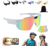 Glasses Lunettes de soleil de baseball 4K avec caméra, nouvelles lunettes de caméra intelligentes 2026, vidéo d'enregistrement HD pour sports de plein air, petite caméra d'action, lunettes de soleil