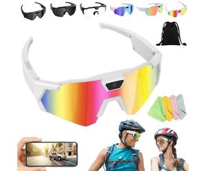 Glasses Lunettes de soleil de baseball 4K avec caméra, nouvelles lunettes de caméra intelligentes 2026, vidéo d'enregistrement HD pour sports de plein air, petite caméra d'action, lunettes de soleil