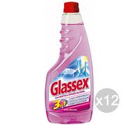 GLASSEX Lot de 12 flacons de vinaigre recharge 500 ml multi-usage nettoyants et nettoyage de la maison