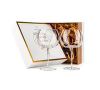 GLASSIQUE CADEAU Lot de 2 grands verres à cocktail Copa de Balon de 708,7 g | Grands verres ballon en cristal pour gin tonic, sangria, apérol spritz, Limoncello Spritz, Hugo | Verrerie élégante à long
