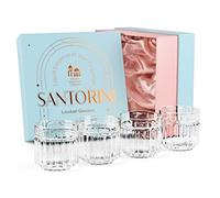 GLASSIQUE CADEAU Santorini Lunettes Lowball - Verre borosilicate - 290 ml - 4 verres - Verres à cocktail - Lowball