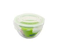 GLASSLOCK BOWL MBCB-038 Boîte de conservation hermétique en verre trempé avec couvercle à clipser, convient au micro-ondes, sans BPA, lave-vaisselle, congélateur, saladier, bol mélangeur