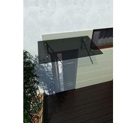 Glaszentrum Hagen 180x90cm Auvent en verre Avant-toit de porte gris graphite VSG